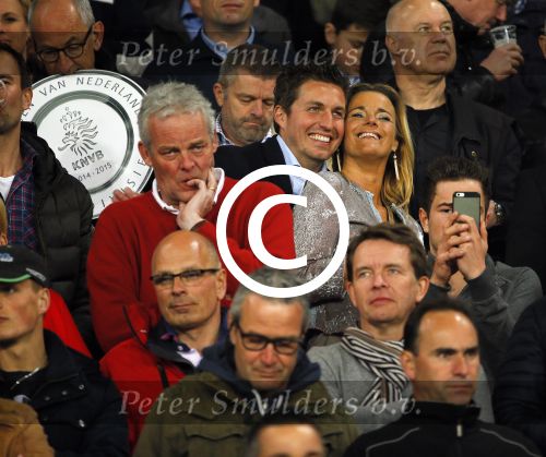 Eindhoven 18 april 2015
PSV_ Heerneveen 4-1 . Psv kampioen. Pieter v d Hoogenband en zijn nieuwe vriendin Marie JosÃ© Crooijmans verliefd op de tribune.