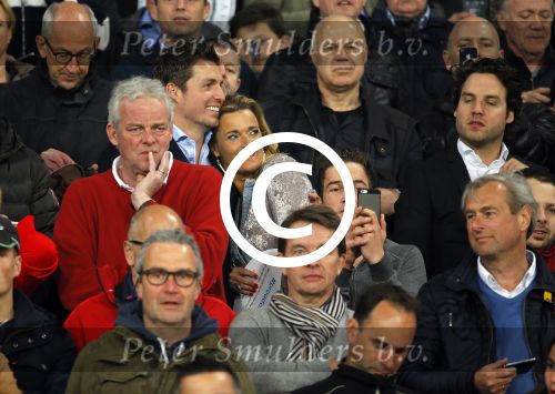 Eindhoven 18 april 2015
PSV_ Heerneveen 4-1 . Psv kampioen. Pieter v d Hoogenband en zijn nieuwe vriendin Marie JosÃ© Crooijmans verliefd op de tribune.