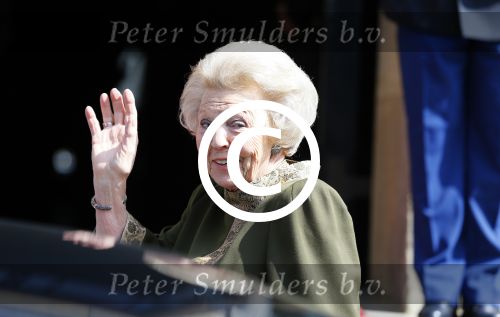 Amsterdam 23 april 2015  
Koning Willem Alexander viert zijn verjaardag in Paleis op de Dam. Prinses Beatrix