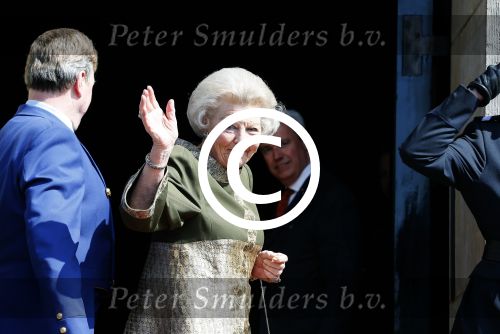 Amsterdam 23 april 2015  
Koning Willem Alexander viert zijn verjaardag in Paleis op de Dam. Prinses Beatrix