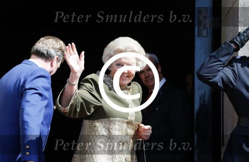 Amsterdam 23 april 2015  
Koning Willem Alexander viert zijn verjaardag in Paleis op de Dam. Prinses Beatrix