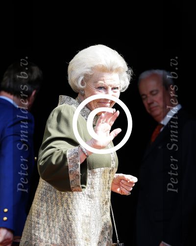 Amsterdam 23 april 2015  
Koning Willem Alexander viert zijn verjaardag in Paleis op de Dam. Prinses Beatrix