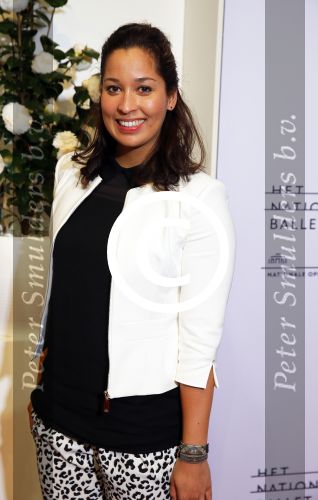 Amsterdam 10 april 2015    
Premiere Nationaal Ballet in de stopera. Ranomi Kromowidjojo met een kennis