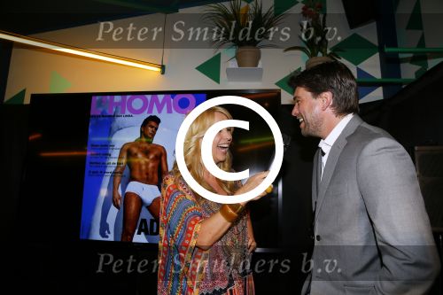 Amsterdam 20 april 2015
Linda de Mol presenteert de nieuwe l\'Homo met op de cover Rick Brandsteder.