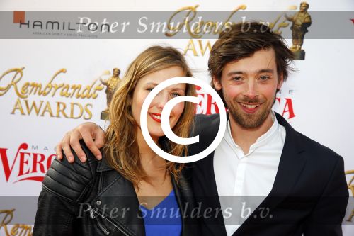 Amsterdam 19 april 2015
Uitreiking Rembrandt awards in Hotel Americain. Willem Voogd met vriendin