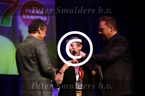 Amsterdam 17 mei 2016 
Surprise feestje voor Frank Sanders voor zijn 70e verjaardag in de kleine komedie.