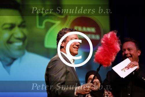 Amsterdam 17 mei 2016 
Surprise feestje voor Frank Sanders voor zijn 70e verjaardag in de kleine komedie.