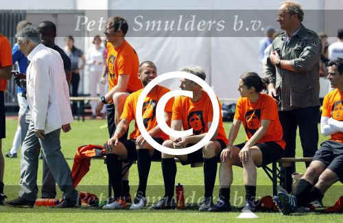 Amsterdam 13 mei 2016
Sportdag van de Johan Cruijff foundation in het olymoisch stadion met oa Johnny Heitinga Dennis Bergkamp Peter Heerschop Vigo Waas Sjaak Swart Kenneth Perez Evelyne de Bruin en Raoul Heertje.