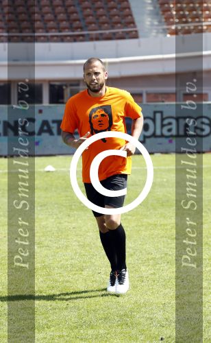 Amsterdam 13 mei 2016
Sportdag van de Johan Cruijff foundation in het olymoisch stadion met oa Johnny Heitinga Dennis Bergkamp Peter Heerschop Vigo Waas Sjaak Swart Kenneth Perez Evelyne de Bruin en Raoul Heertje.