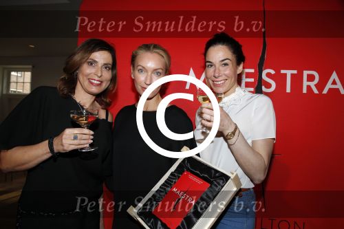 Amsterdam 22 april 2016 
Boekpresentatie Maestra met  Heleen van Royen, schrijfster Lisa Hilton en Halina Reijn.