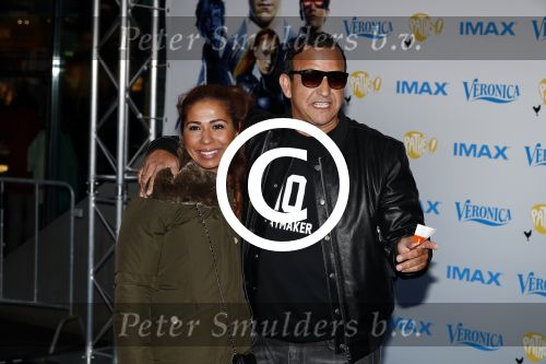 Amsterdam 18 mei 2016
Premiere X men in pathe arena. najib Amhali met vrouw Niama