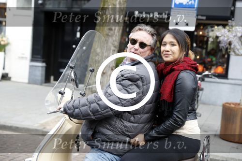 Amsterdam 12 april 2016
Robbie Hofman met een vriendin op de scooter.