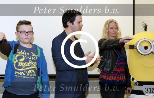 Amsterdam 8 mei 2017   
Victor Mids presengteert de nederlandse stemmencast van verschrikkelijke ikke 3 in de bijlmerbajes. De stemmen worden gedaan door Carlo Boszhard Jelle Stout Pip Pellens en Trudy Labij. Annette de Vries met Victor Mids