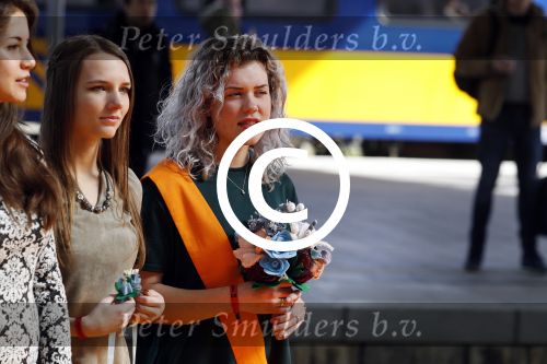 Tilburg 27 april 2017
Koningsdag in Tilburg. 
Bloemen denim 013 voor Koningin