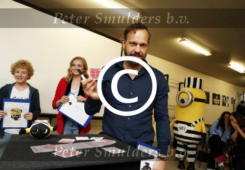 Amsterdam 8 mei 2017   
Victor Mids presengteert de nederlandse stemmencast van verschrikkelijke ikke 3 in de bijlmerbajes. De stemmen worden gedaan door Carlo Boszhard Jelle Stout Pip Pellens en Trudy Labij