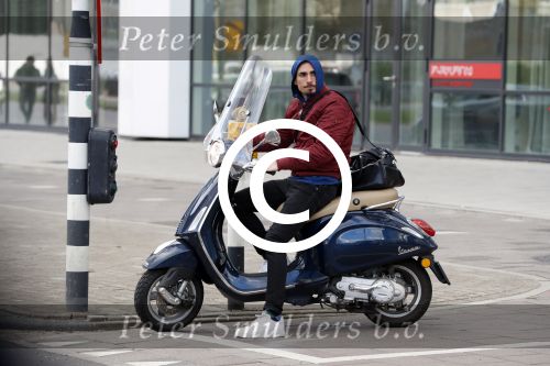 Amsterdam 13 april 2017 
Daniel de Ridder op zijn vespa scooter