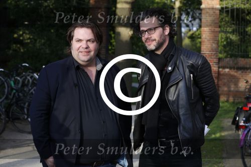 Amsterdam 9 mei 2017
De Jakhalzen Erik Dijkstra en Frank Evenblij tijdens opnames voor hun programma