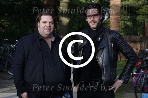 Amsterdam 9 mei 2017
De Jakhalzen Erik Dijkstra en Frank Evenblij tijdens opnames voor hun programma