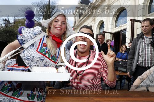 Amsterdam 8 april 2017 
Og3ne en andere deelnemers aan het songfestival in vondelpark CS . Francesco Gabbani