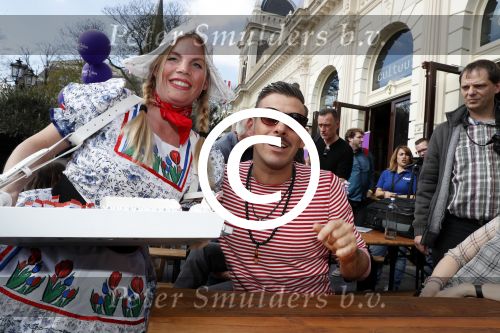 Amsterdam 8 april 2017 
Og3ne en andere deelnemers aan het songfestival in vondelpark CS . Francesco Gabbani