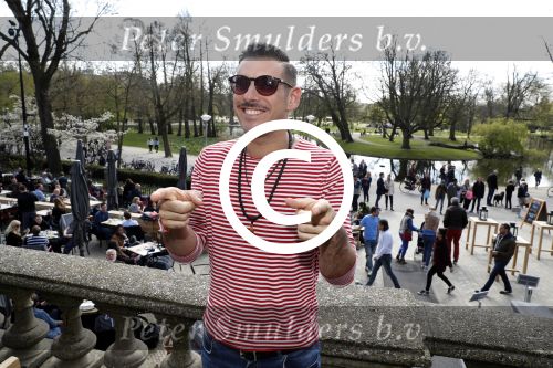 Amsterdam 8 april 2017 
Og3ne en andere deelnemers aan het songfestival in vondelpark CS . Francesco Gabbani