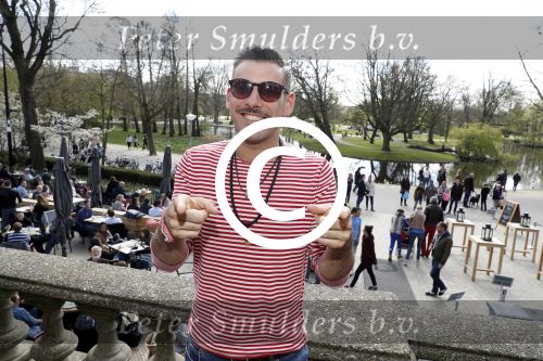Amsterdam 8 april 2017 
Og3ne en andere deelnemers aan het songfestival in vondelpark CS . Francesco Gabbani