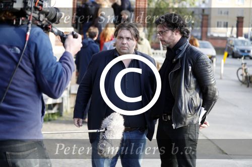 Amsterdam 9 mei 2017
De Jakhalzen Erik Dijkstra en Frank Evenblij tijdens opnames voor hun programma