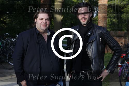 Amsterdam 9 mei 2017
De Jakhalzen Erik Dijkstra en Frank Evenblij tijdens opnames voor hun programma