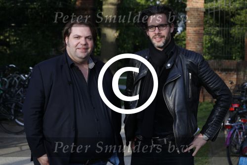 Amsterdam 9 mei 2017
De Jakhalzen Erik Dijkstra en Frank Evenblij tijdens opnames voor hun programma