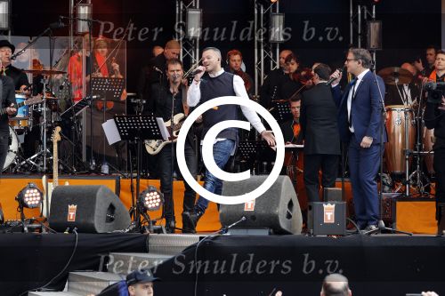 Tilburg 27 april 2017
Koningsdag in Tilburg. 
Guus Meeuwis en Gers Pardoel