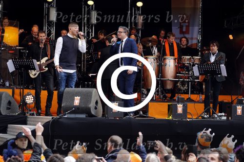 Tilburg 27 april 2017
Koningsdag in Tilburg. 
Guus Meeuwis en Gers Pardoel