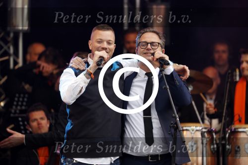 Tilburg 27 april 2017
Koningsdag in Tilburg. 
Guus Meeuwis en Gers Pardoel