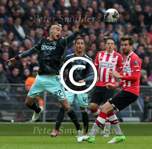 Eindhoven,23 April 2017 PSV-AJAX Seizoen 2016/2017, eindstand 1-0
Hakim Ziyech