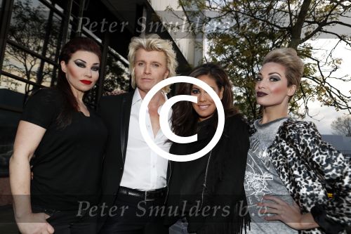 Hilversum 7 mei 2017
Hans Klok met zijn assistentes en zijn nieuwe vriend