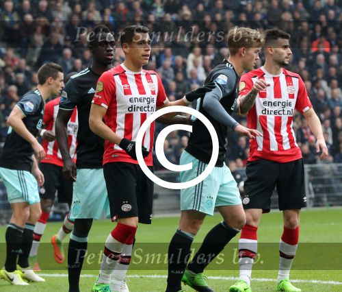 Eindhoven,23 April 2017 PSV-AJAX Seizoen 2016/2017, eindstand 1-0
Hector Moreno