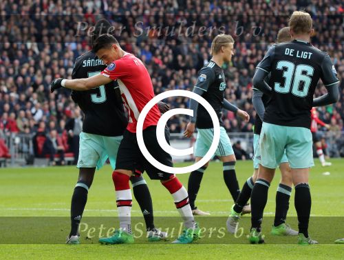 Eindhoven,23 April 2017 PSV-AJAX Seizoen 2016/2017, eindstand 1-0
Hector Moreno