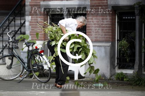 Amsterdam 11 mei 2017 
Jeroen Krabbe als tuinman voor zijn huis