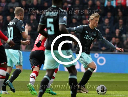 Eindhoven,23 April 2017 PSV-AJAX Seizoen 2016/2017, eindstand 1-0
Kasper Dolberg