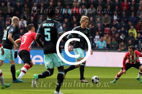 Eindhoven,23 April 2017 PSV-AJAX Seizoen 2016/2017, eindstand 1-0
Kasper Dolberg