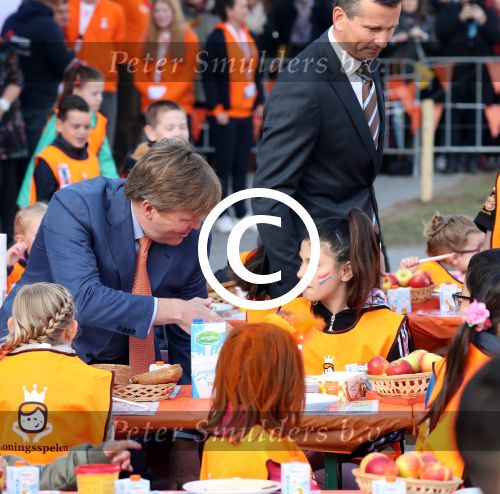 Veghel, 21 April 2017
Koningsspelen bij basisschool De Vijfmaster met Koningin Maxima en Koning Willem Alexander en Richard Krajicek