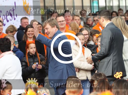Veghel, 21 April 2017
Koningsspelen bij basisschool De Vijfmaster met Koningin Maxima en Koning Willem Alexander en Richard Krajicek