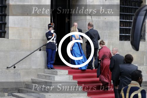 Amsterdam 28 april 2017
Koning Willem Alexander en Koningin Maxima vieren zijn 50e verjaardag met 150 nederlanders die op dezelfde dag jarig zijn in het palei op de dam