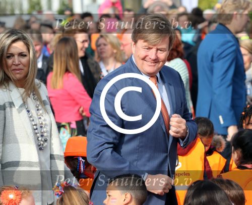 Veghel, 21 April 2017
Koningsspelen bij basisschool De Vijfmaster met Koningin Maxima en Koning Willem Alexander en Richard Krajicek