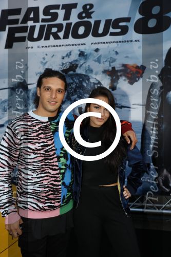 Amsterdam 11 april 2017
Premiere the fast and the furious 8 in pathe arena. Monica Geuze en Ali B