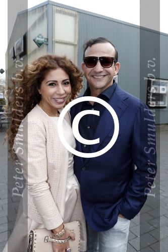 Hilversum 7 mei 2017
De Coiffure awards in studio 21. Najib Amhali met zijn vrouw Niama