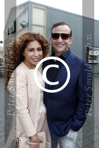 Hilversum 7 mei 2017
De Coiffure awards in studio 21. Najib Amhali met zijn vrouw Niama