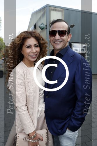 Hilversum 7 mei 2017
De Coiffure awards in studio 21. Najib Amhali met zijn vrouw Niama