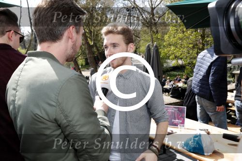 Amsterdam 8 april 2017 
Og3ne en andere deelnemers aan het songfestival in vondelpark CS . Nathan Trent