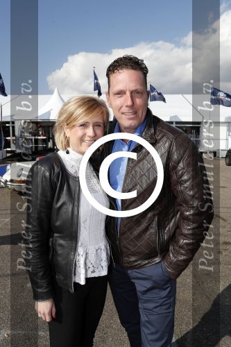 Zandvoort, 29 April 2017 Rob Geus met zijn zwangere vrouw