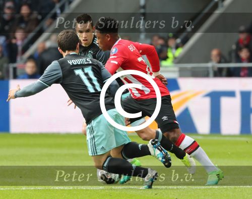 Eindhoven,23 April 2017 PSV-AJAX Seizoen 2016/2017, eindstand 1-0
Steven Bergwijn